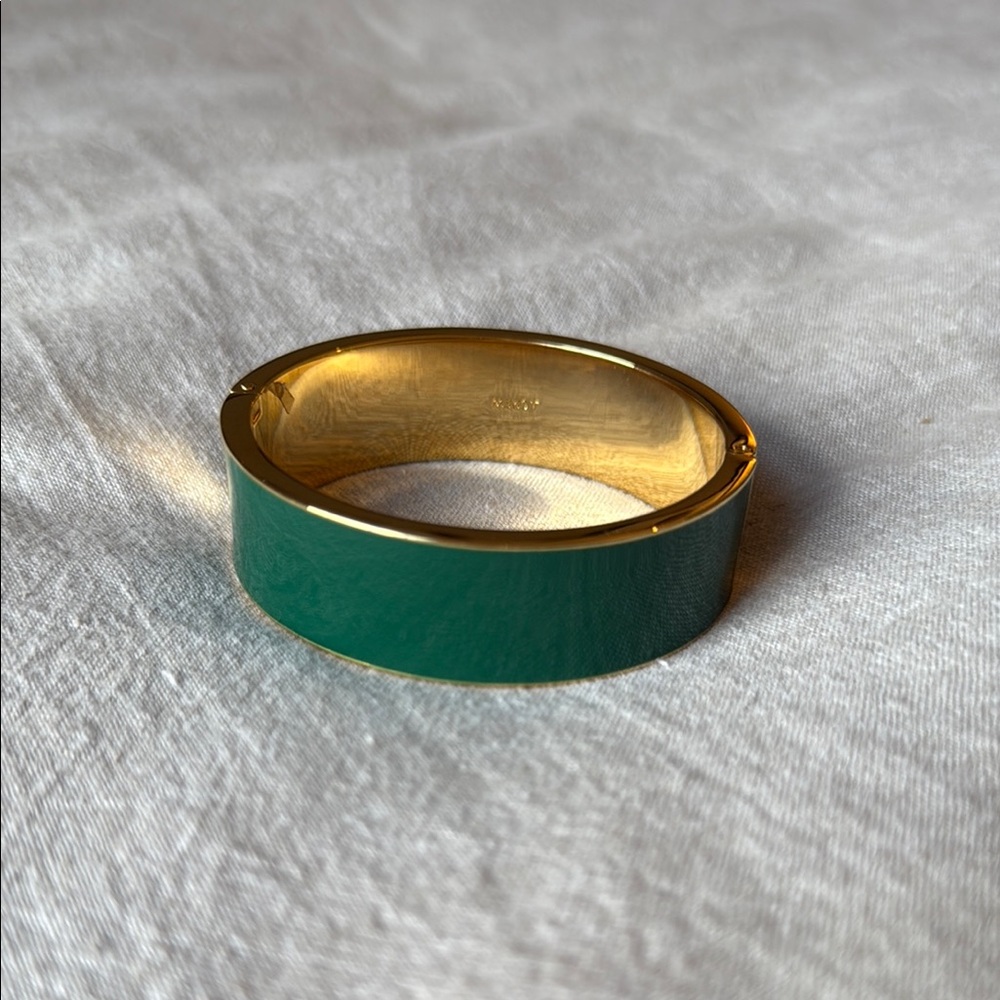 J.Crew Green and Gold Bangle Bracelet